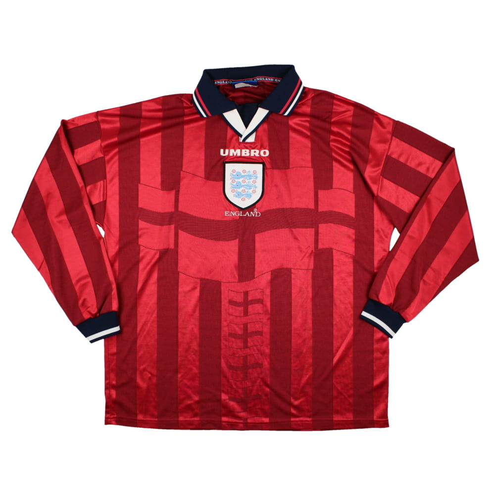 England 1997-1998 Away Long Sleeve Shirt (XL) (OWEN 20) (Very Good)