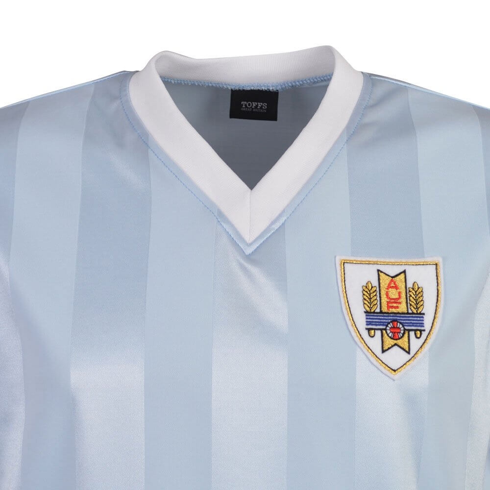 Uruguay 1986 World Cup Retro Football Shirt - Sky