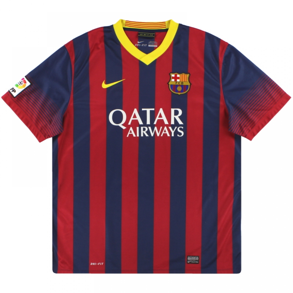 Barcelona 2013-14 Home Shirt (XL) (Good) (Messi 10)