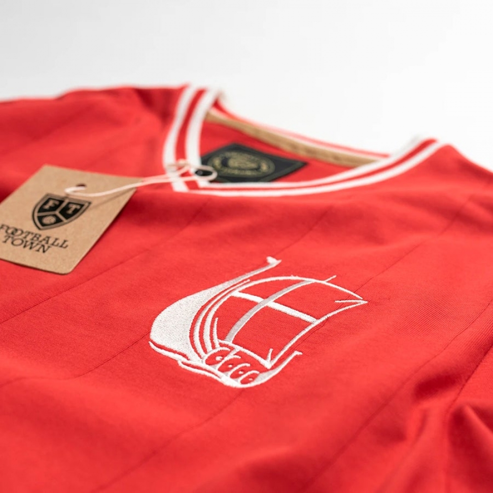 Vintage Denmark De Rød-hvide Soccer Jersey