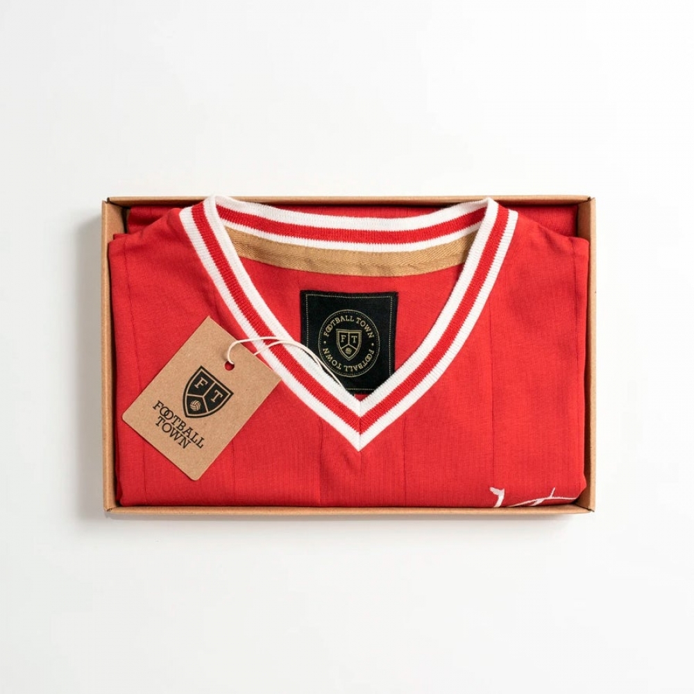 Vintage Denmark De Rød-hvide Soccer Jersey