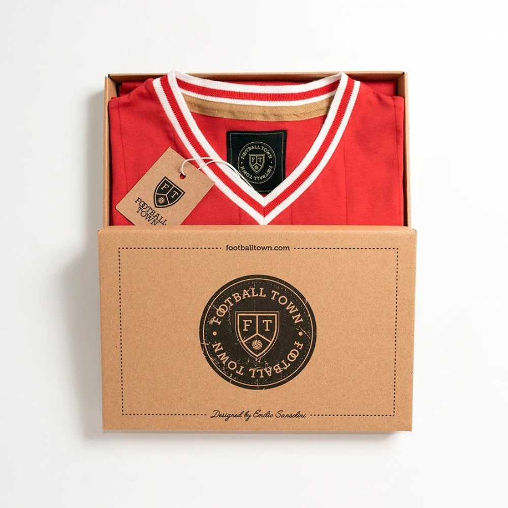 Vintage Denmark De Rød-hvide Soccer Jersey