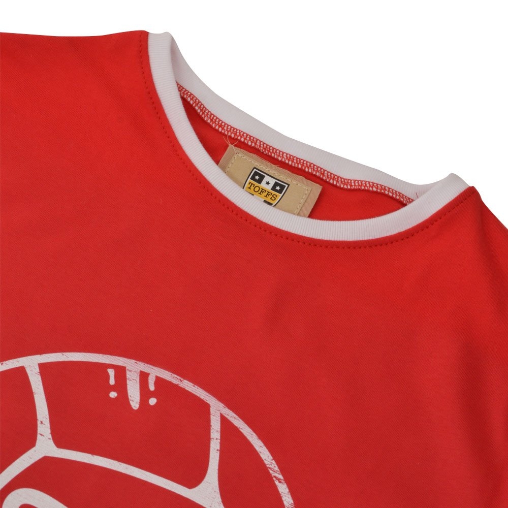 TOFFS Football T-Shirt - Red/White Ringer