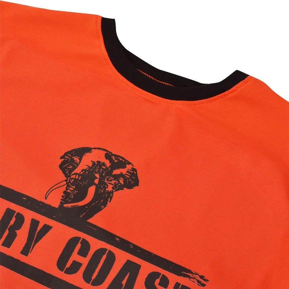 Ivory Coast T-Shirt - Orange/Black Ringer