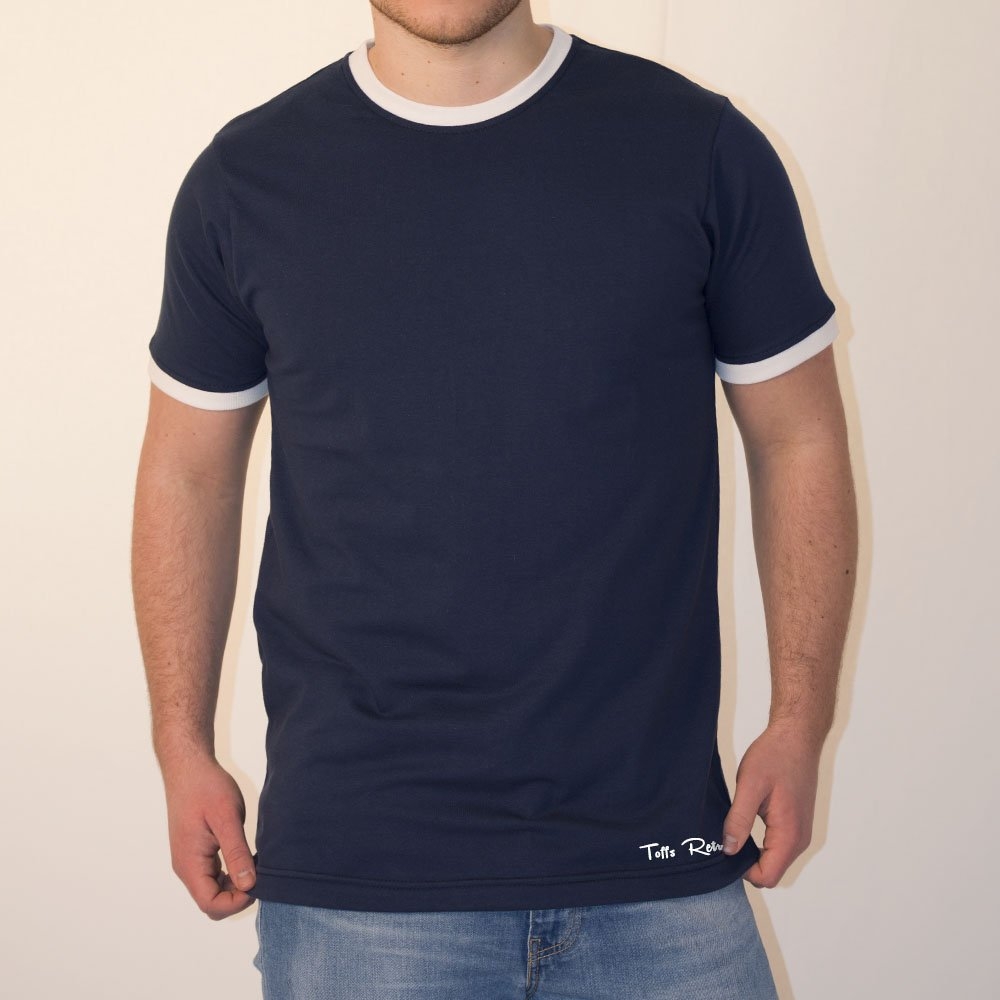 Toffs Retro Navy/White Tee Shirt