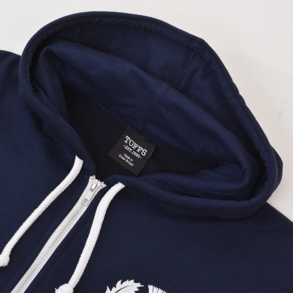 Scotland 1925 Vintage Rugby Zipped Hoodie - Navy