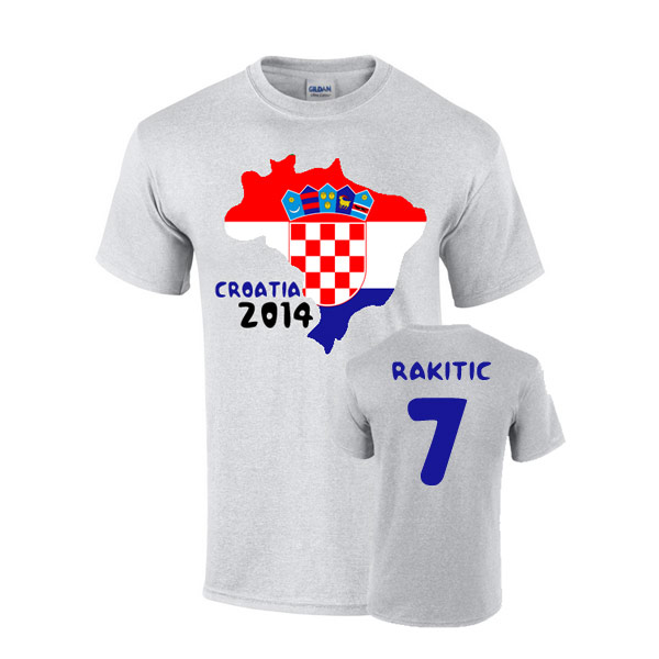 Croatia 2014 Country Flag T-shirt (rakitic 7)