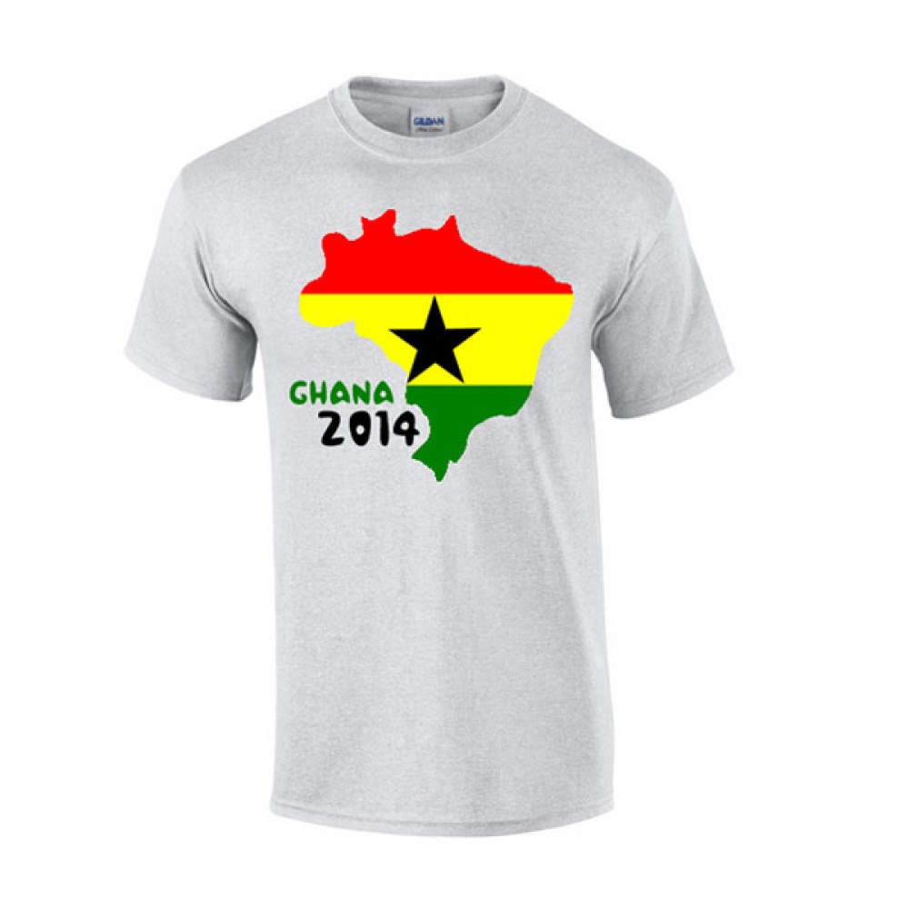 Ghana 2014 Country Flag T-shirt (grey)