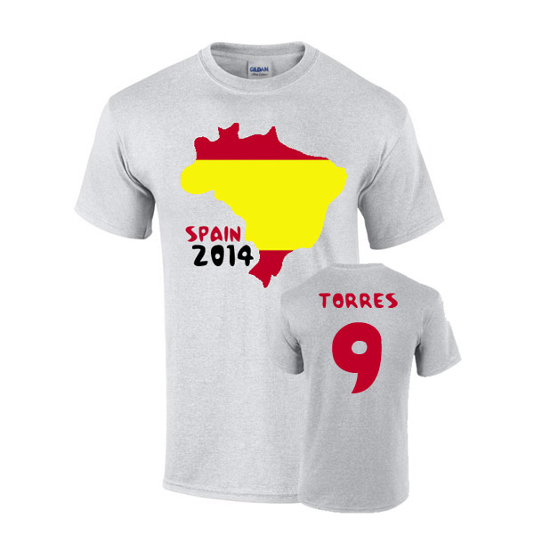 Spain 2014 Country Flag T-shirt (sergio 16)