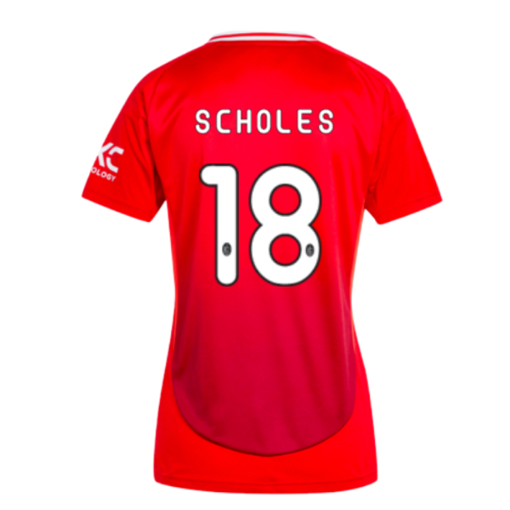 2024-2025 Man Utd Home Shirt (Womens) (Scholes 18)