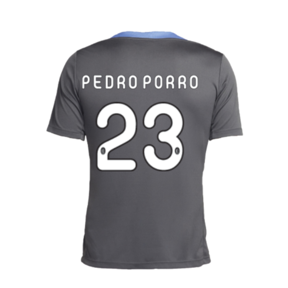 2024-2025 Tottenham Dri-Fit Strike Training Shirt (Dark Grey) (Pedro Porro 23)