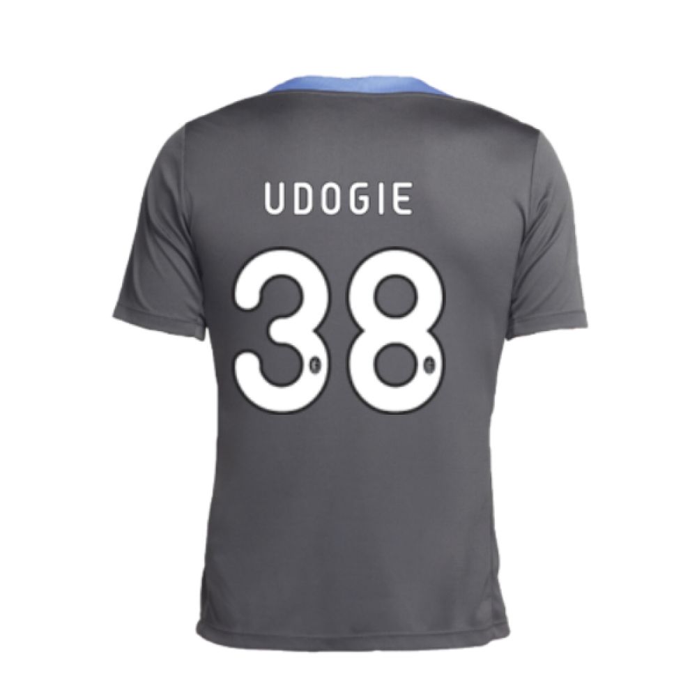 2024-2025 Tottenham Dri-Fit Strike Training Shirt (Dark Grey) (Udogie 38)