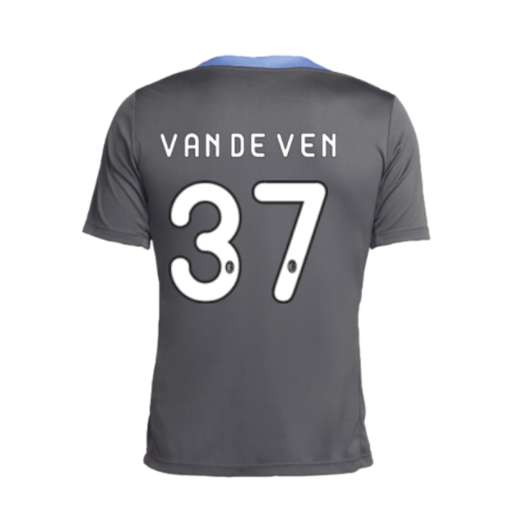 2024-2025 Tottenham Dri-Fit Strike Training Shirt (Dark Grey) (Van De Ven 37)