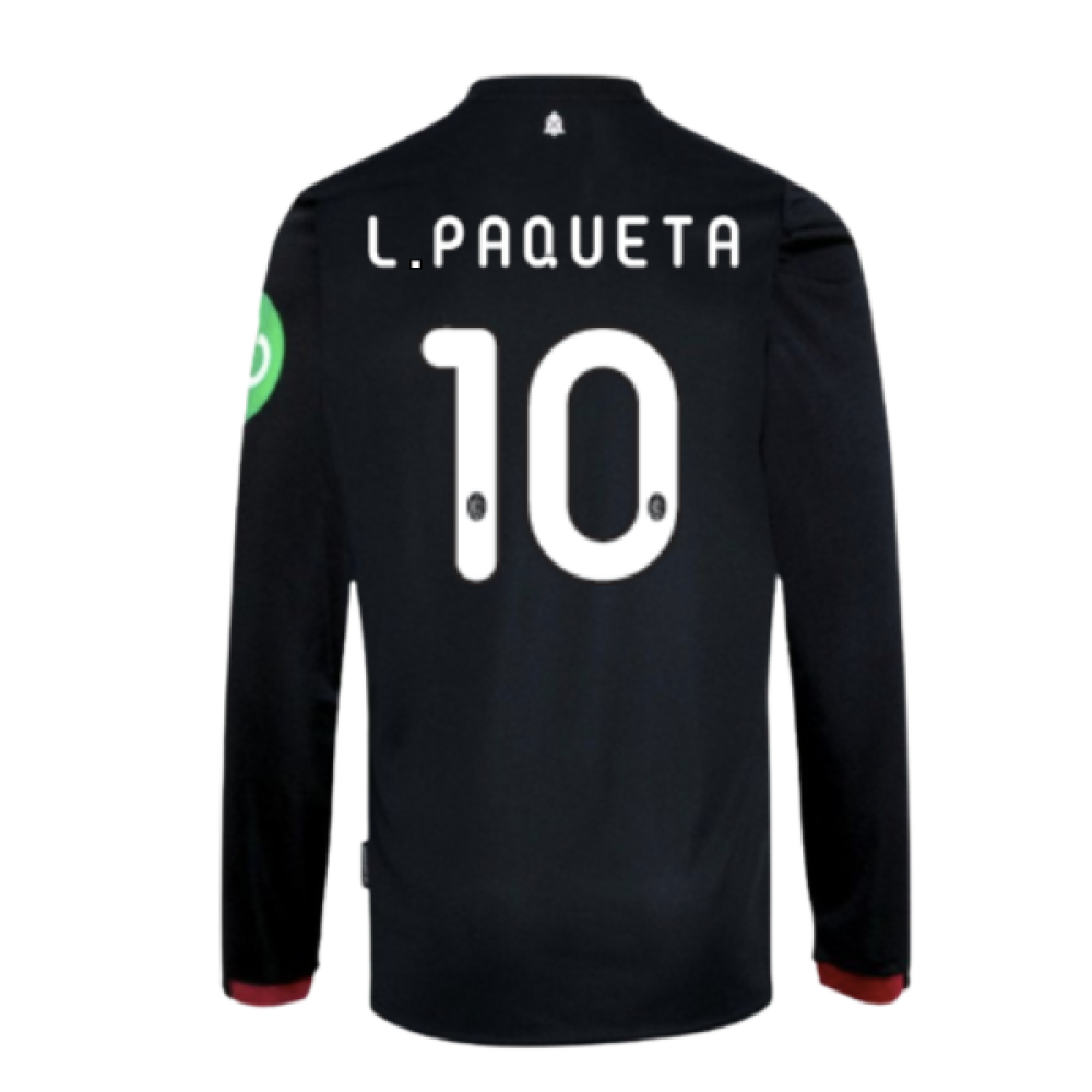 2024-2025 West Ham Long Sleeve Away Shirt (Kids) (L.Paqueta 10)