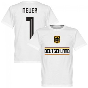 Germany Neuer 1 Team T-Shirt - White Germany Neuer 1 Team T-Shirt - White