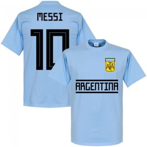 Argentina Messi 10 Team T-Shirt - Sky