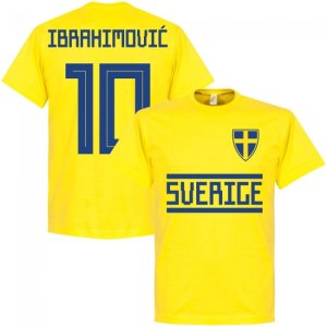 Sweden Ibrahimovic 10 Team T-Shirt - Yellow Sweden Ibrahimovic 10 Team T-Shirt - Yellow