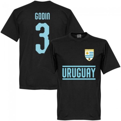 Uruguay Godin 3 Team T-Shirt - Black