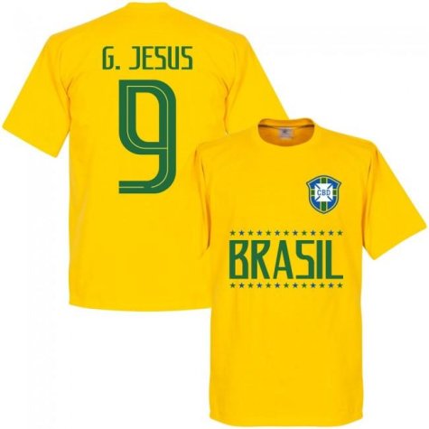 Brasil Gabriel Jesus 9 Team T-Shirt - Yellow