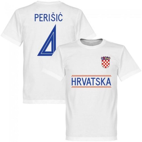 Croatia Ivan Perisic 4 Team T-Shirt - White