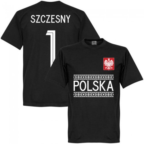 Poland Szczesny 1 Team GK T-shirt - Black