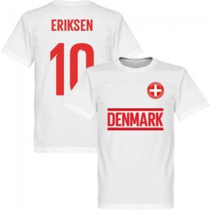 Denmark Eriksen 10 Team T-Shirt - White