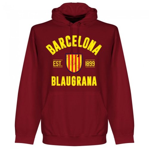 Barcelona Established Kids Hoodie - Maroon