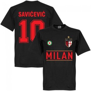 AC Milan Savicevic 10 Team T-Shirt - Black