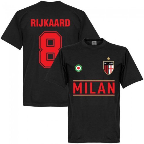 AC Milan Rijkaard 8 Team T-Shirt - Black