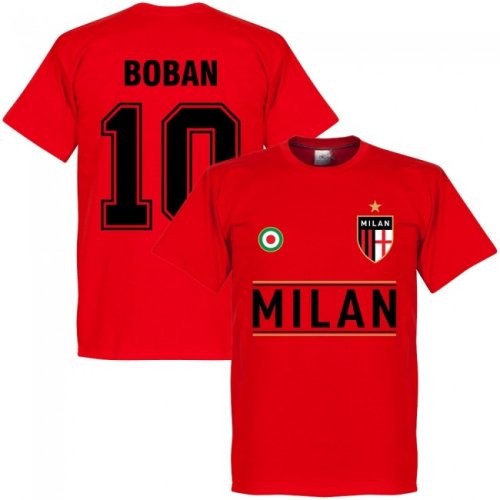 AC Milan Boban 10 Team T-Shirt - Red