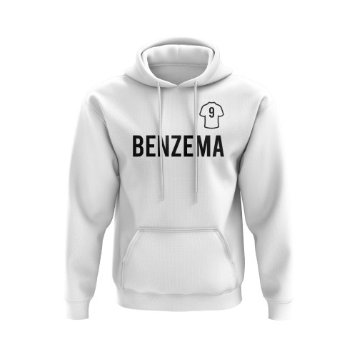 Karim Benzema Real Madrid Number Hoody (White)