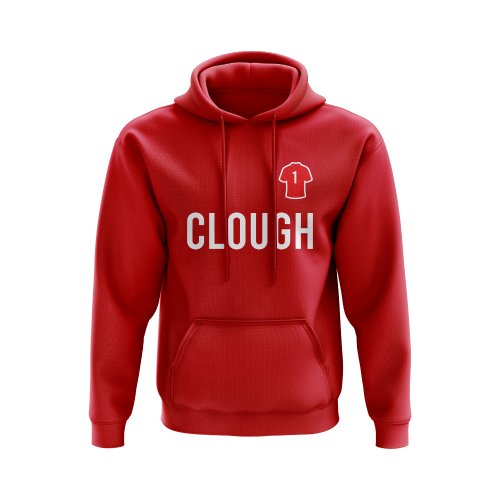 Brian Clough Nottingham Forest Number Hoody (Red)