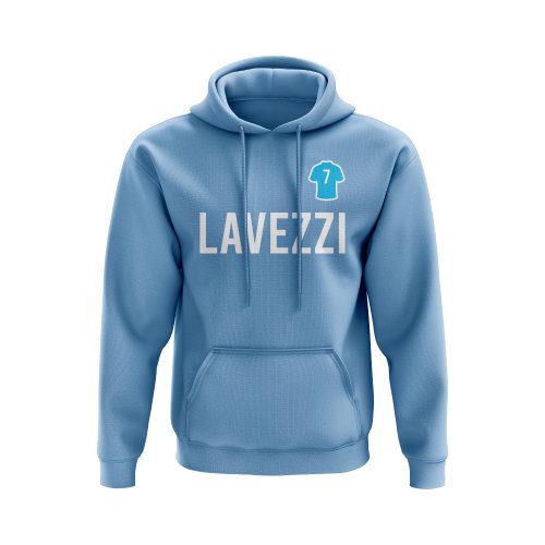 Ezequiel Lavezzi Napoli Number Hoody (Sky)