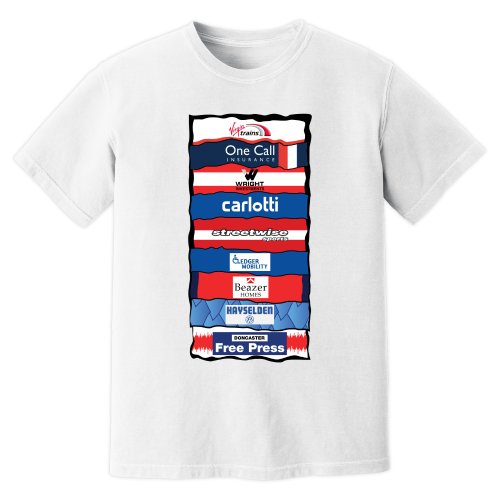 Doncaster Sponsor History T-Shirt (White)
