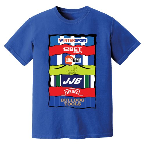 Wigan Sponsor History T-Shirt (Blue)