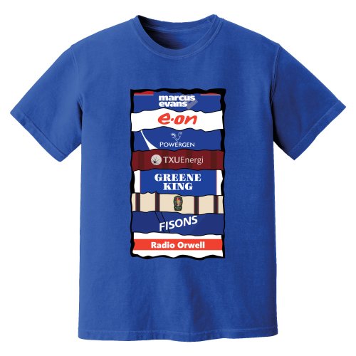 Ipswich Sponsor History T-Shirt (Blue)
