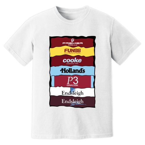 Burnley Sponsor History T-Shirt (White)
