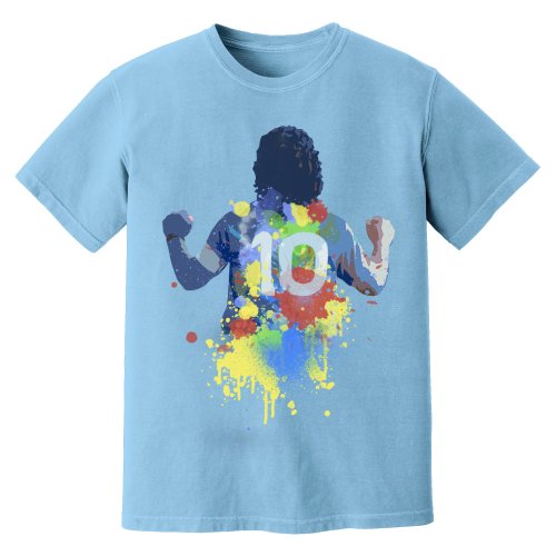 Diego Maradona Napoli Art T-Shirt (Sky)