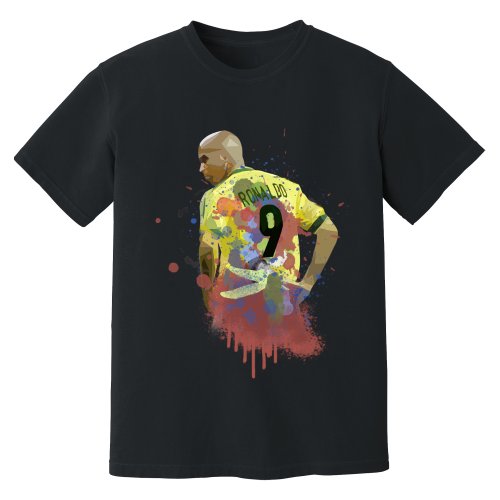 Ronaldo Brazil Art T-Shirt (Black)