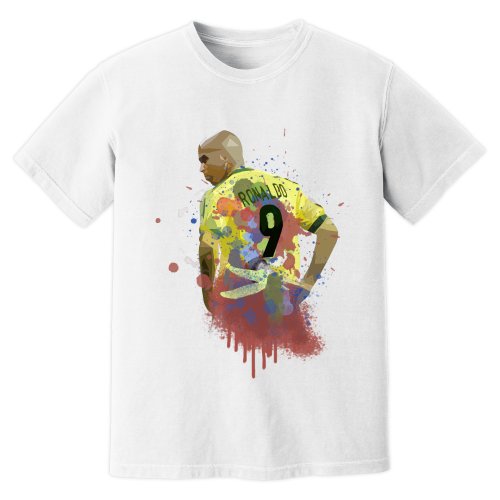 Ronaldo Brazil Art T-Shirt (White)