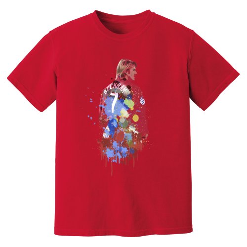 David Beckham Man United Art T-Shirt (Red)