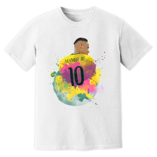 Neymar Brazil Art T-Shirt (White)