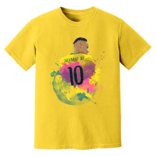 Neymar Brazil Art T-Shirt (Yellow)