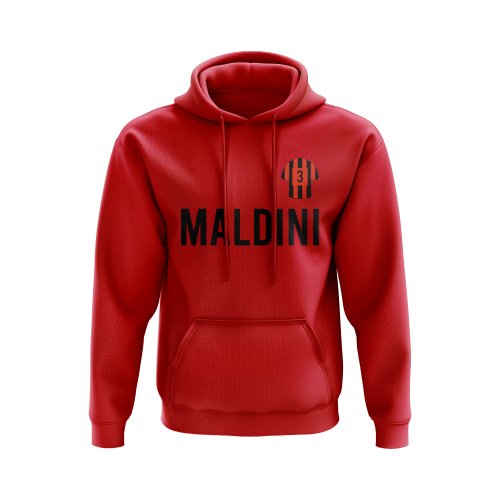 Paolo Maldini AC Milan Number Hoody (Red)