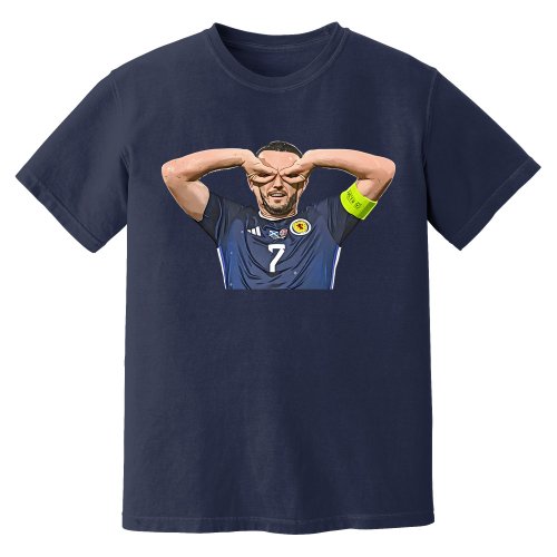 John McGinn Celebration Scotland T-Shirt (Navy)
