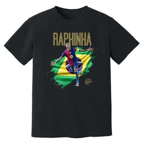 Raphinha Barcelona Celebration T-Shirt (Black)