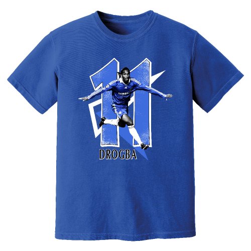 Didier Drogba Chelsea Premier League Legend T-Shirt (Blue)