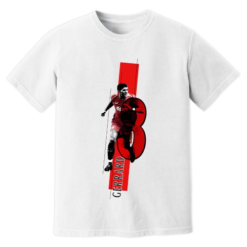 Steven Gerrard Liverpool Premier League Legend T-Shirt (White)