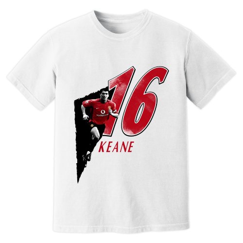 Roy Keane Man United Premier League Legend T-Shirt (White)