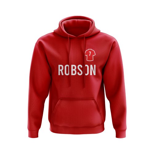 Bryan Robson Man United Number Hoody (Red)